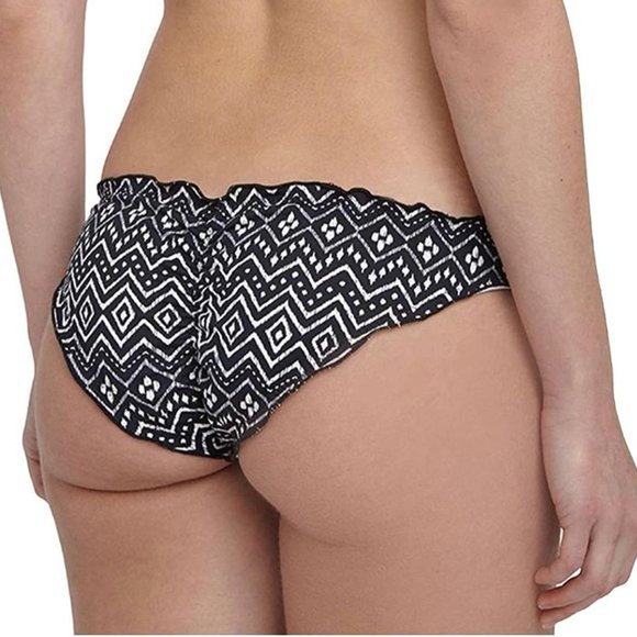 Eberjey black Zen flutter bikini bottom S & L - Picture 2 of 7